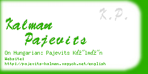 kalman pajevits business card